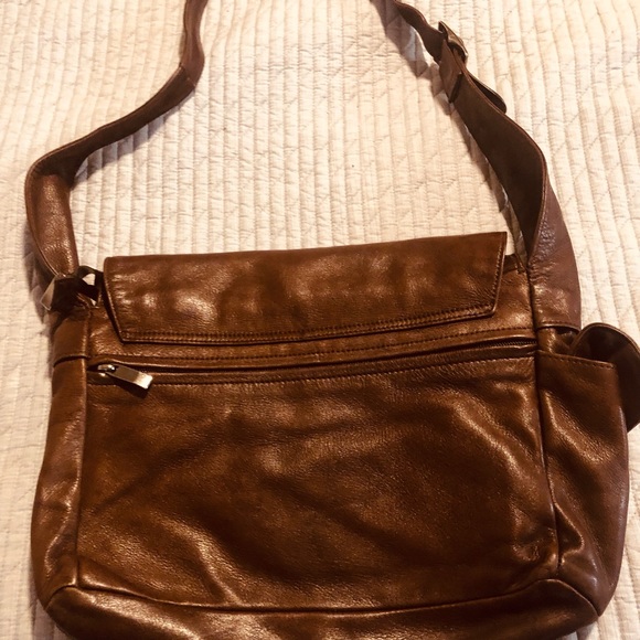 * Fabulous Soft Leather & its Beautiful Smell, EBERLE' Chocolate Messengers Bag - Picture 3 of 15